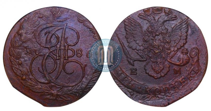 Фото 5 копеек 1786 года ЕМ 
