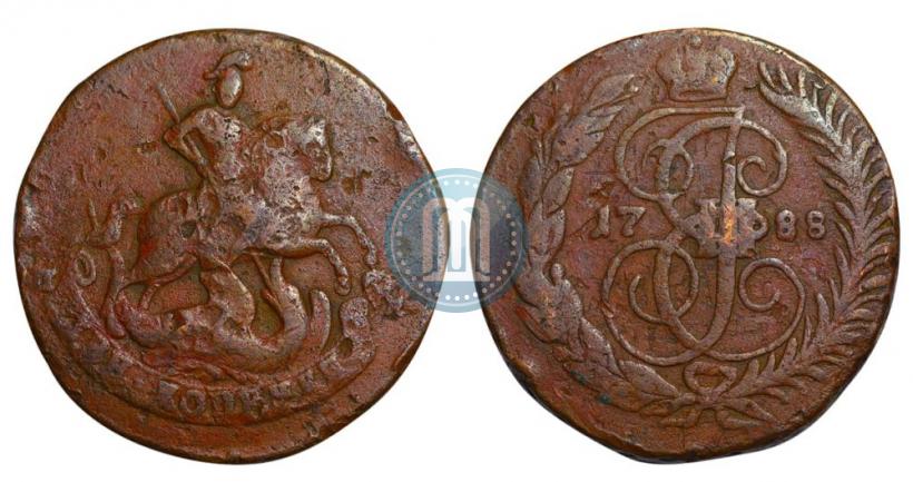 Фото 2 копейки 1788 года СПМ 