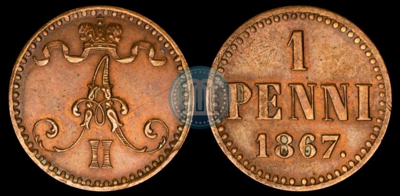 Picture 1 penni 1867 year  