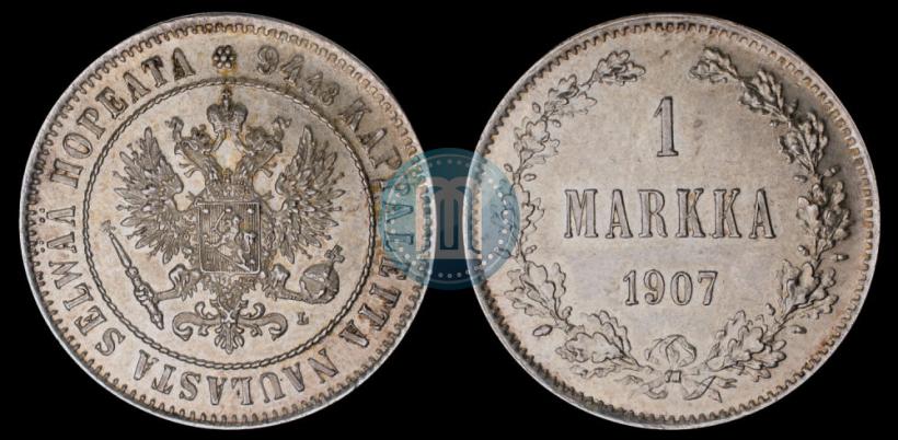 Picture 1 markka 1907 year L 