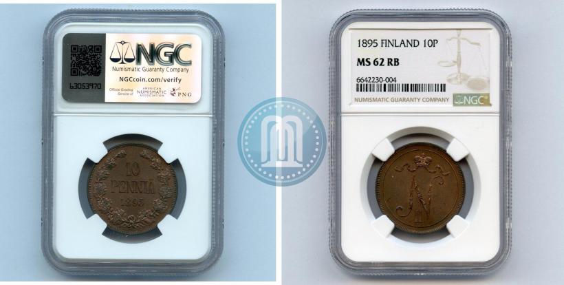 Picture 10 pennia 1895 year  