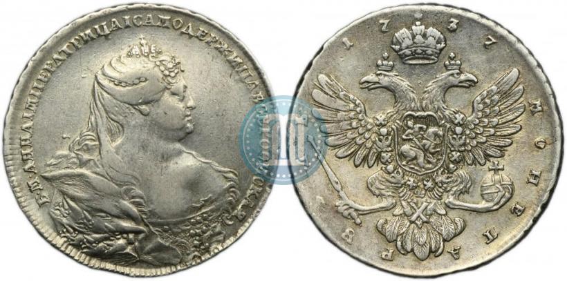Picture 1 rouble 1737 year  "Moscow type"