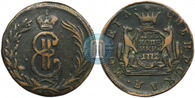 Picture 2 kopecks 1772 year КМ 