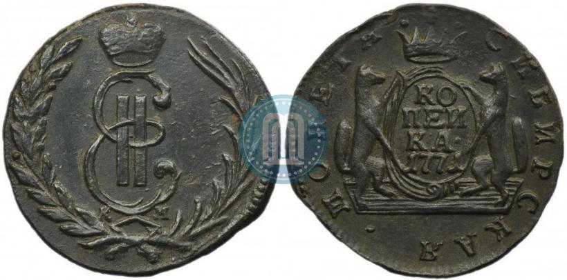 Picture 1 kopeck 1771 year КМ 