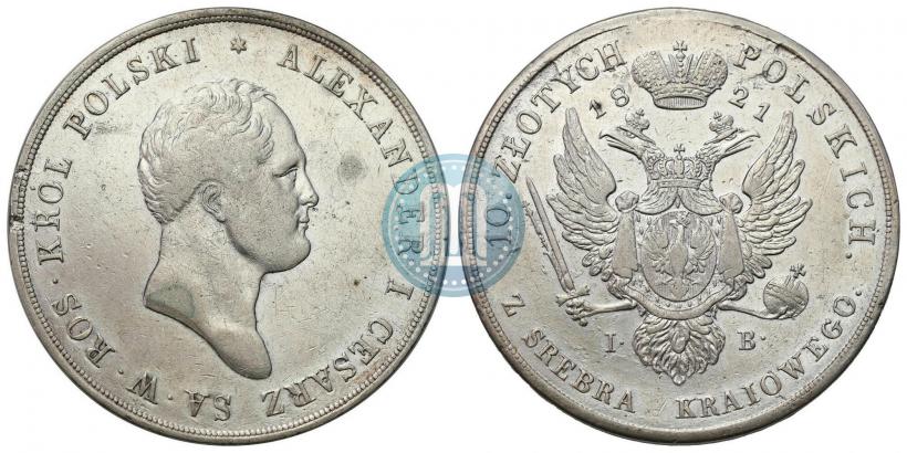Picture 10 złotych 1821 year IB 