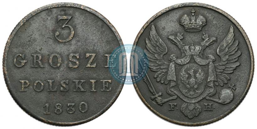 Picture 3 grosze 1830 year FH 