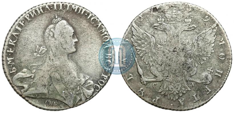 Фото 1 рубль 1769 года СПБ-СА 