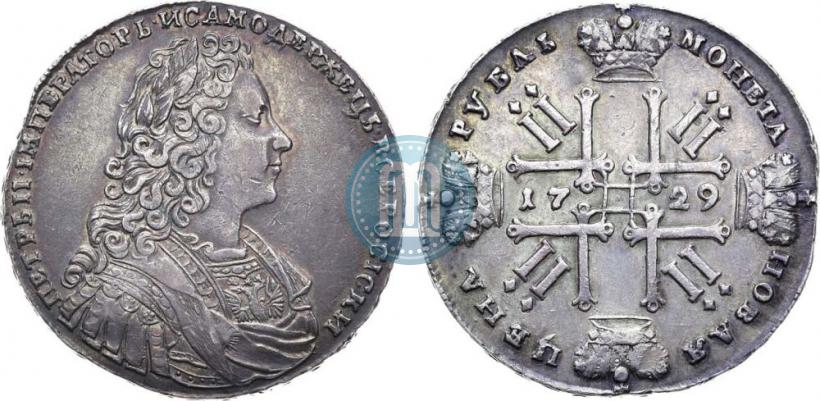 Фото 1 рубль 1729 года  "Тип 1728"