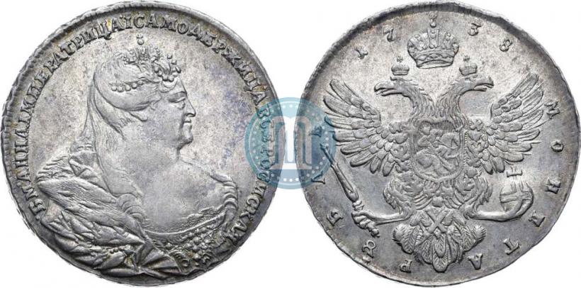 Picture 1 rouble 1738 year  "Moscow type"