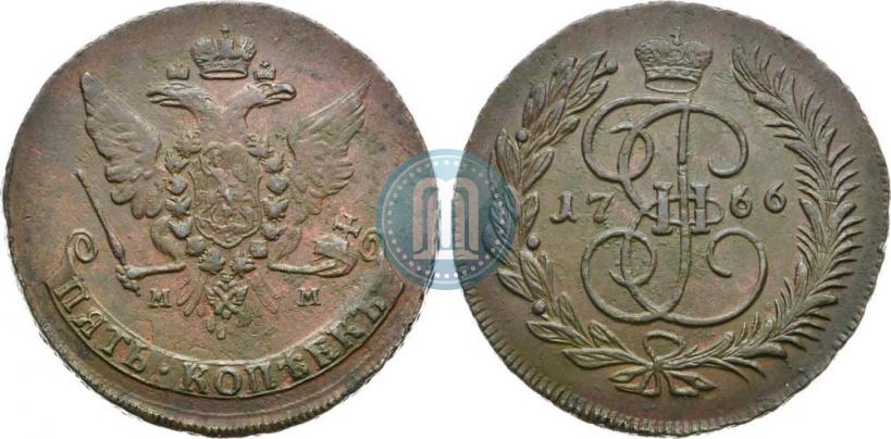 Picture 5 kopecks 1766 year ММ 