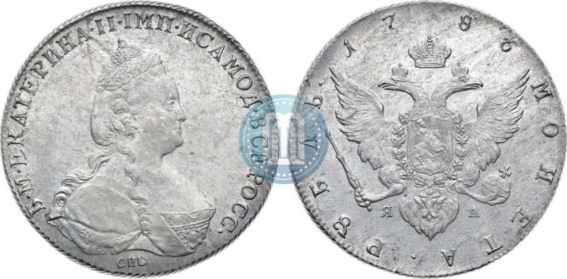 Picture 1 rouble 1786 year СПБ-ЯА 