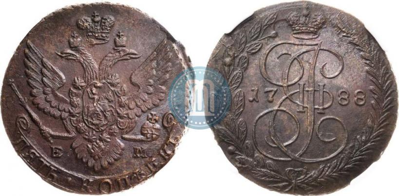 Фото 5 копеек 1788 года ЕМ 