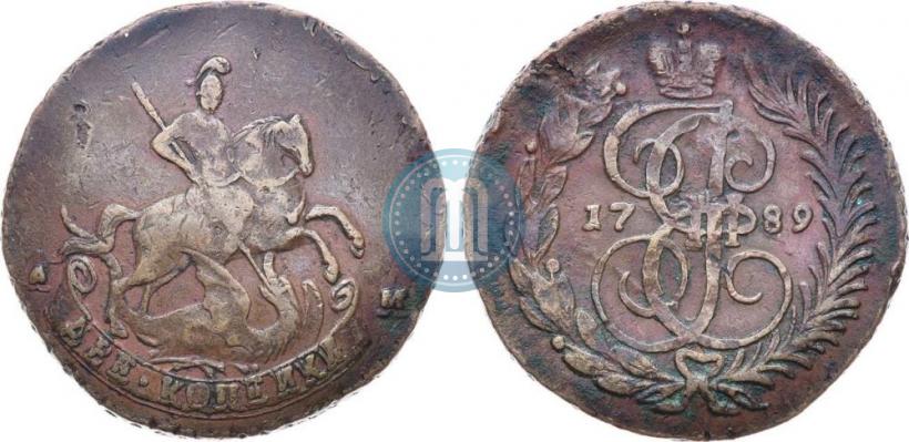 Picture 2 kopecks 1789 year АМ 