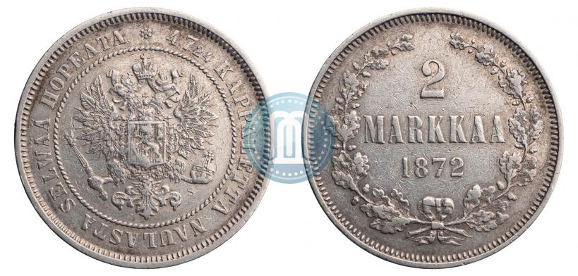 Picture 2 markkaa 1872 year S 