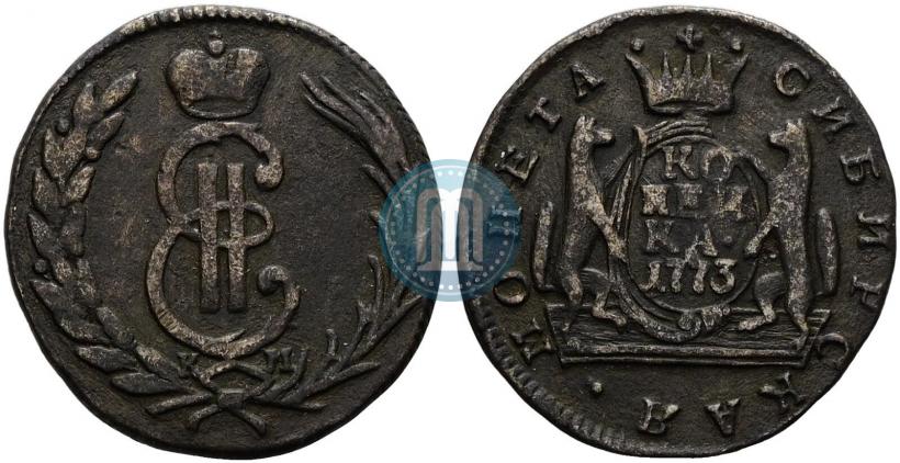 Фото 1 копейка 1773 года КМ 