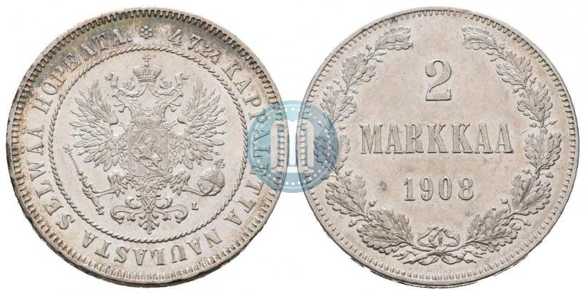 Picture 2 markkaa 1908 year L 