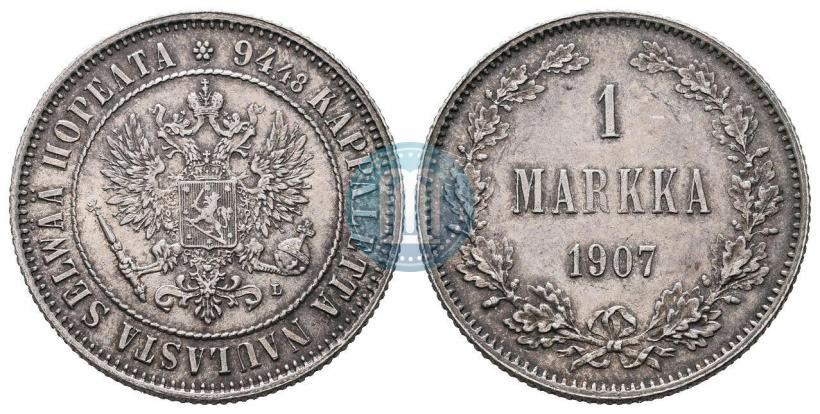 Picture 1 markka 1907 year L 
