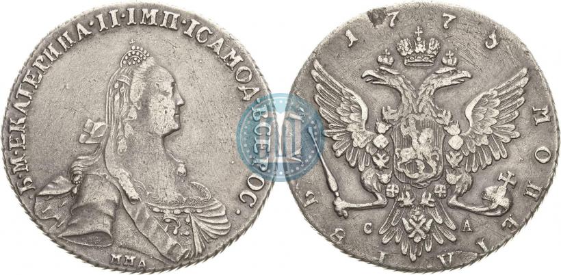 Фото 1 рубль 1775 года ММД-СА 