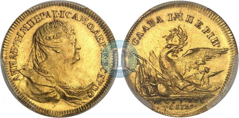 Picture Token Coin 1739 year  "To commemorate the peace with Turkey"