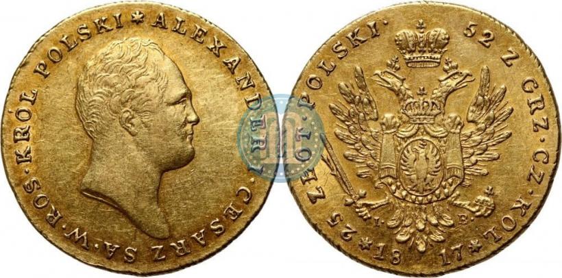 Фото 25 злотых 1817 года IB 