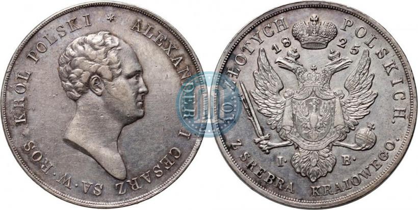 Picture 10 złotych 1825 year IB 