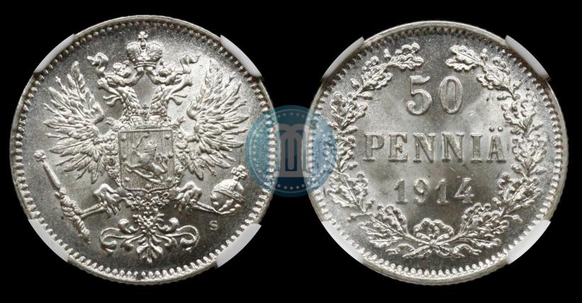 Фото 50 пенни 1914 года S 