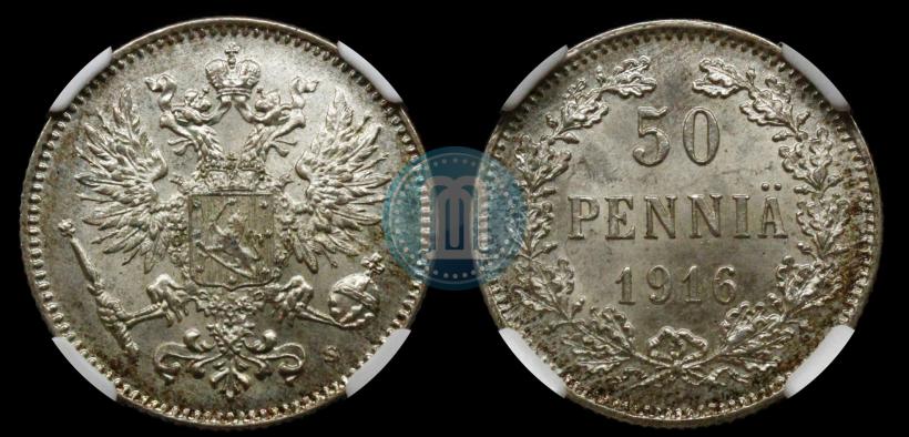 Фото 50 пенни 1916 года S 