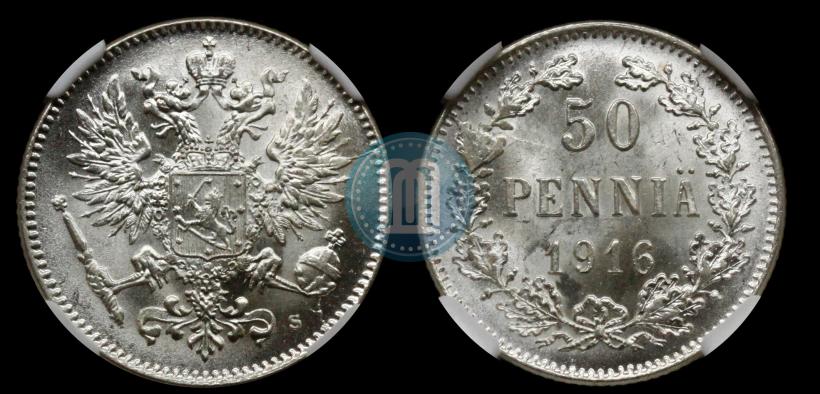 Фото 50 пенни 1916 года S 