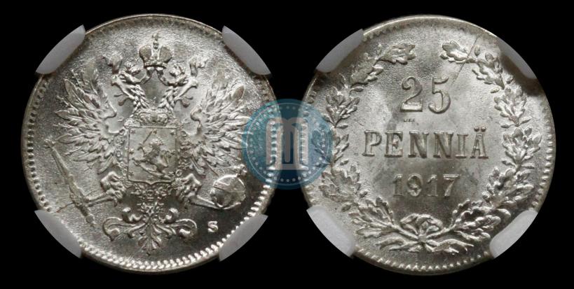 Picture 25 pennia 1917 year S 