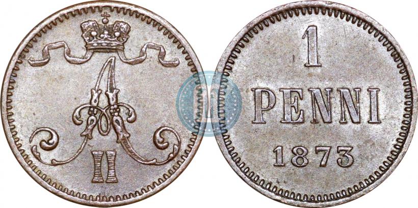 Picture 1 penni 1873 year  