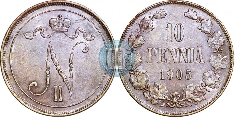 Фото 10 пенни 1905 года  
