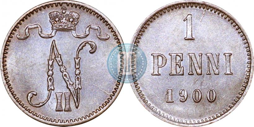 Picture 1 penni 1900 year  
