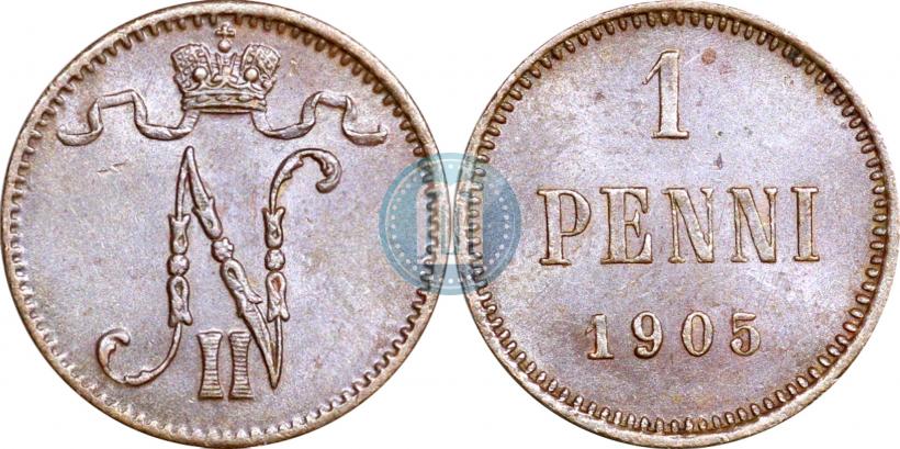 Фото 1 пенни 1905 года  
