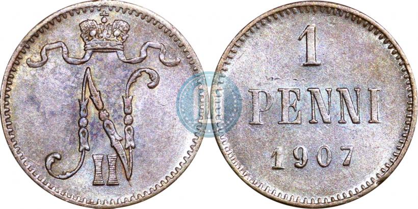 Фото 1 пенни 1907 года  
