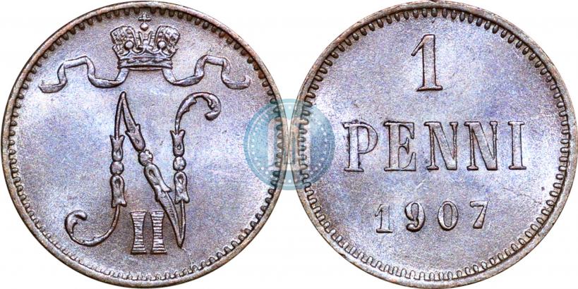 Фото 1 пенни 1907 года  