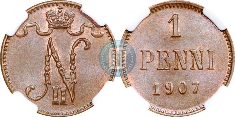 Фото 1 пенни 1907 года  