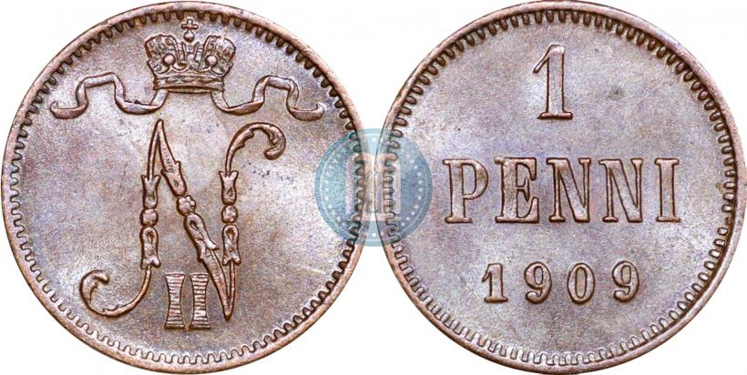 Фото 1 пенни 1909 года  
