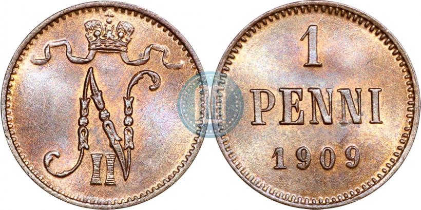 Picture 1 penni 1909 year  