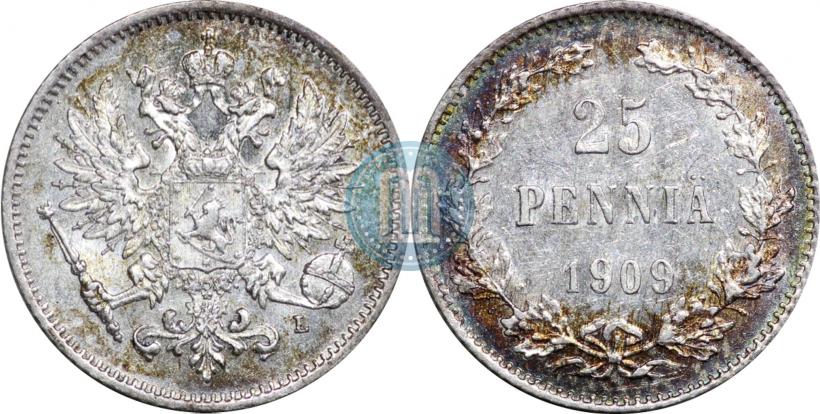 Picture 25 pennia 1909 year L 