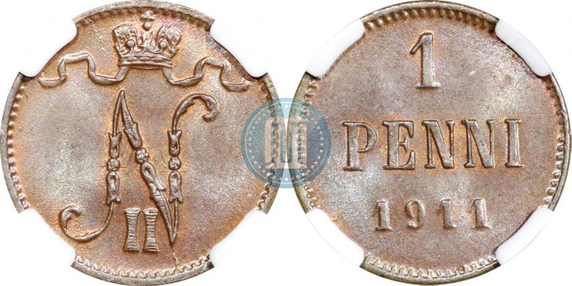 Picture 1 penni 1911 year  