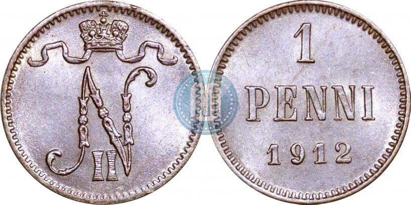 Фото 1 пенни 1912 года  