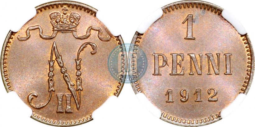 Фото 1 пенни 1912 года  