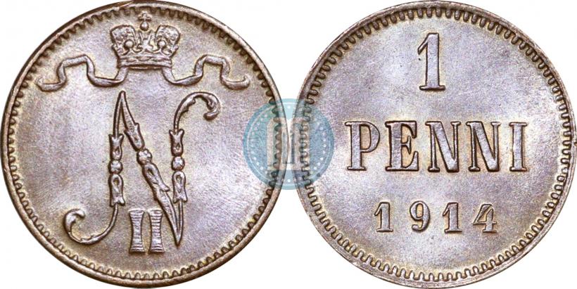 Фото 1 пенни 1914 года  