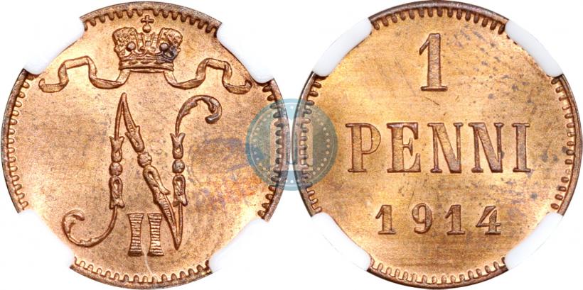 Фото 1 пенни 1914 года  