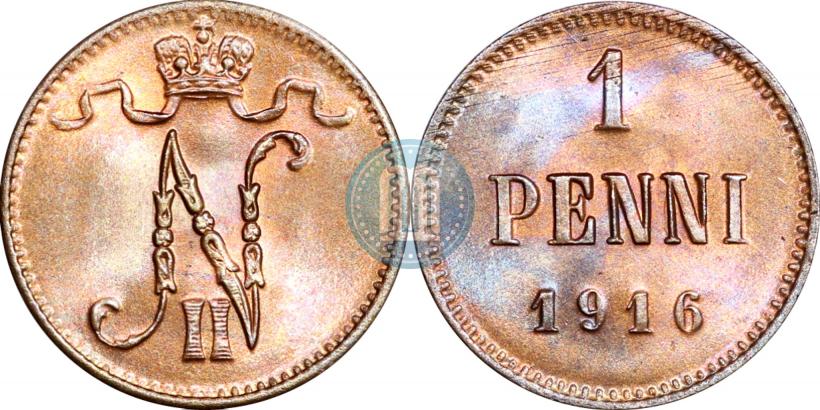 Фото 1 пенни 1916 года  