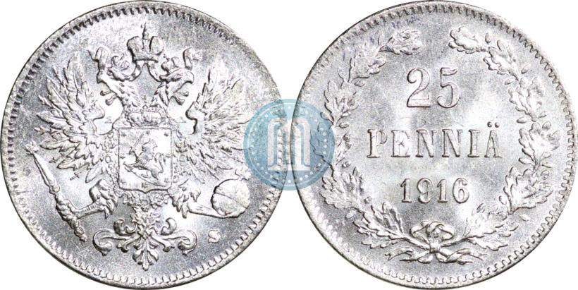 Picture 25 pennia 1916 year S 