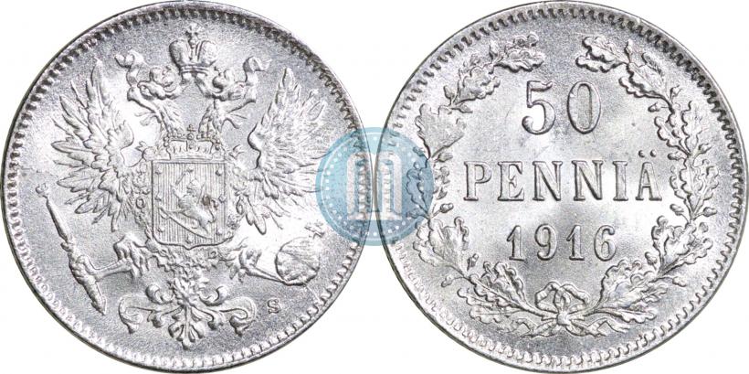 Фото 50 пенни 1916 года S 