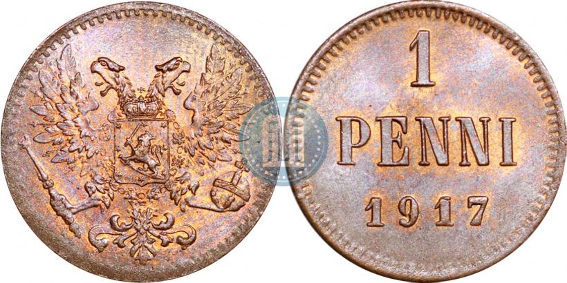 Фото 1 пенни 1917 года  