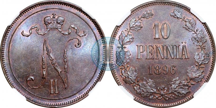 Picture 10 pennia 1896 year  