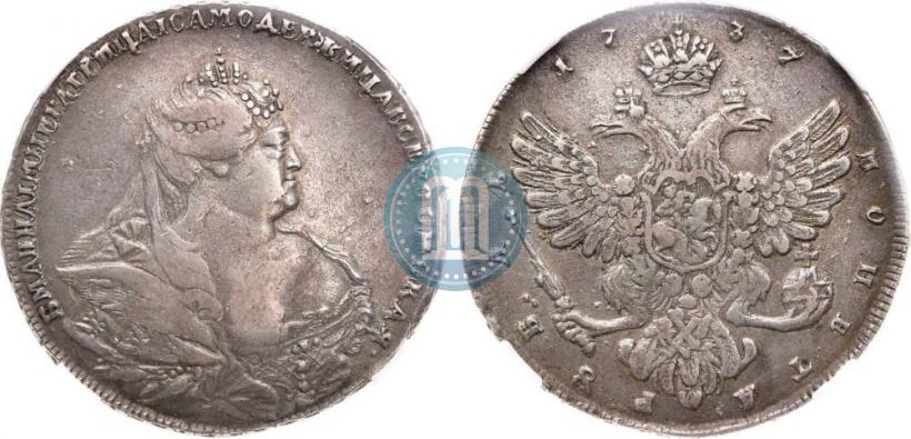 Picture 1 rouble 1737 year  "Moscow type"